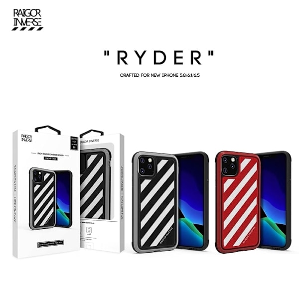 Raigor Inverse RYDER -suoja iPhone 11 Pro Max -puhelimelle - Punainen Red