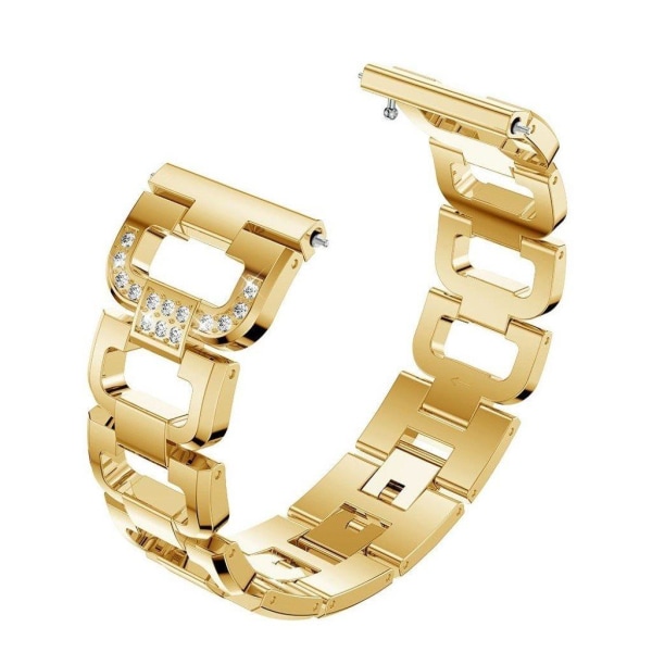 Fitbit Versa rhinestone stainless steel watch band - Gold Gold
