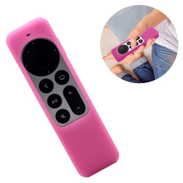 Apple TV 4K (2021) fjernkontrolldeksel i silikon - Lysende Rosa Pink