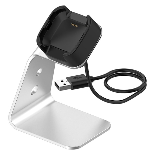 Fitbit Versa 2 opladerstation cradle - sølv Silver grey