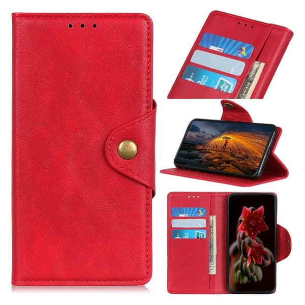 Alpha Huawei Nova 6 nahkainen läppäkotelo - Punainen Red