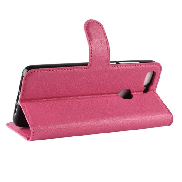 ZTE Blade V9 litchi skin leather flip case - Rose Pink