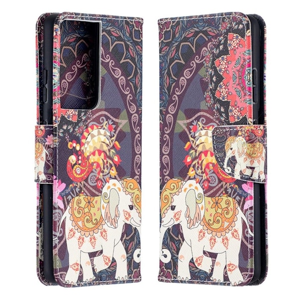 wonderland Samsung Galaxy S21 Ultra flip etui - elefant Multicolor