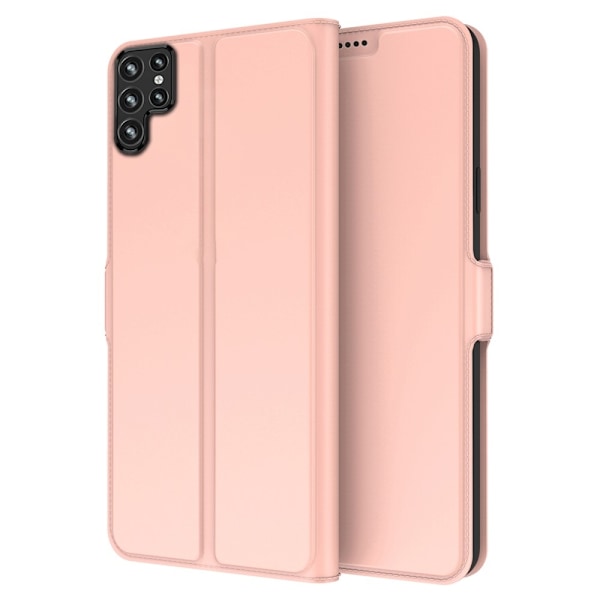 Smidigt och tunt PU-läder Samsung Galaxy S23 Ultra fodral - Rosa Rosa