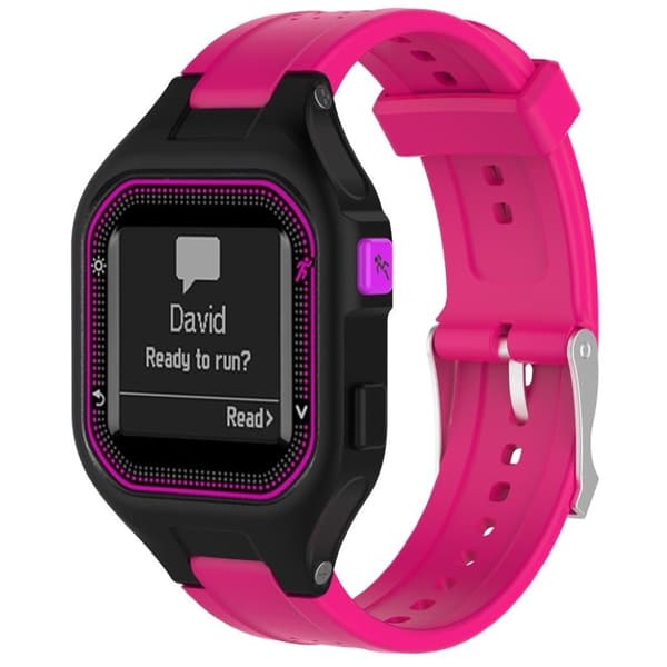 Garmin Forerunner 25 Naisten Kellon Vaihdettava Silikooni Ranneke - Ruusu Pink