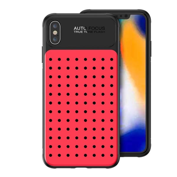 iPhone XS varmespredning hybrid deksel  - Rød Red