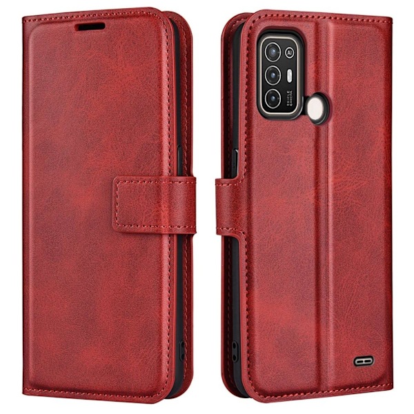 Lompakko Nahkakotelo For ZTE Blade A52 - Punainen Red
