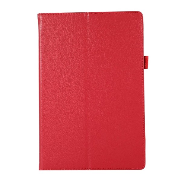 Foldbart etui med Lichi-tekstur til Lenovo Tab M10 Plus (Gen 3) - Rød Red
