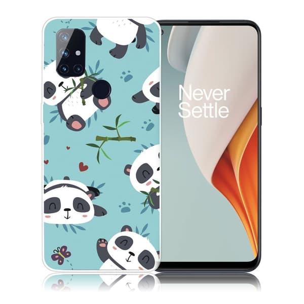 Deco OnePlus Nord N100 skal - Söt Panda Vit