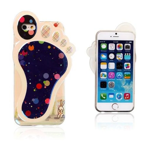 3D Foot (Färgglada Prickar) iPhone 6 Skal multifärg