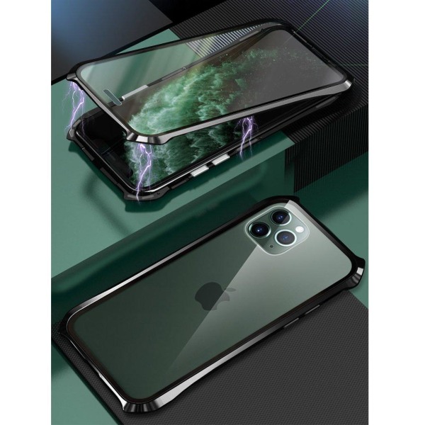Luphie Bat iPhone 11 Pro Max Alu-Bumper og Glas - Sort Black