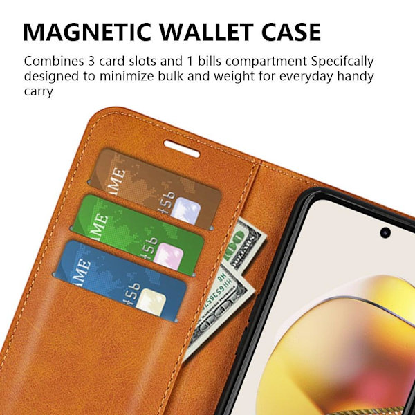 Lompakko Nahkakotelo For Motorola Moto G73 - Harmaa Silver grey
