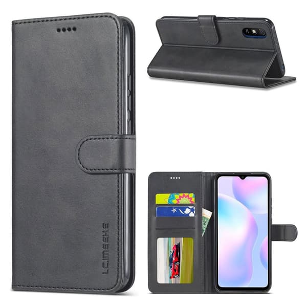 LC.IMEEKE Samsung Galaxy M02 / Samsung Galaxy A02 flip case - Musta Black