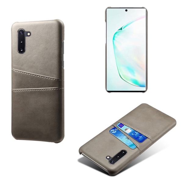 Samsung Galaxy Note 10 skal med korthållare - Silver/Grå Silvergrå