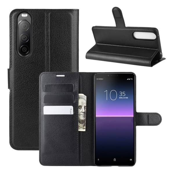 Classic Sony Xperia 10 II kotelot - Musta Black
