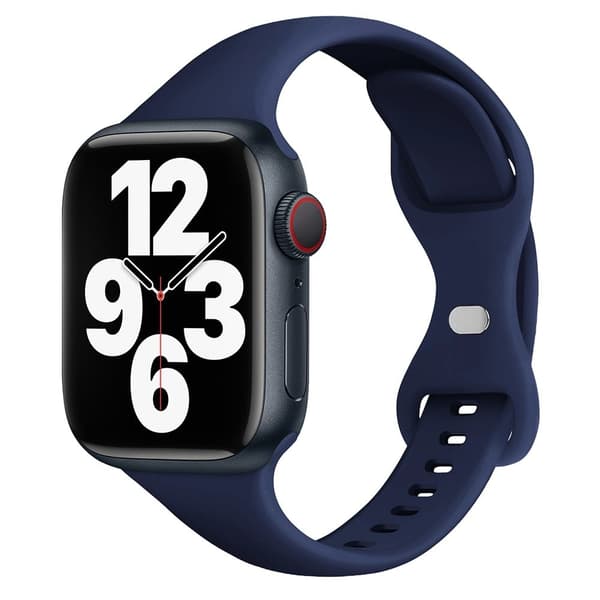 Apple Watch 49mm / 45mm / 44mm / 42mm klockarmband i silikon - Midnattsblå Blå