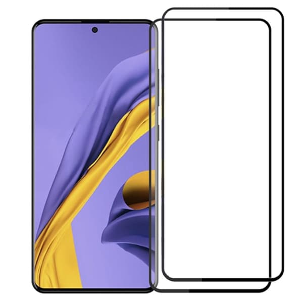 2 stk AMORUS ekstra stærk skærmbeskyttelse af glas til Samsung Galaxy A71 Transparent