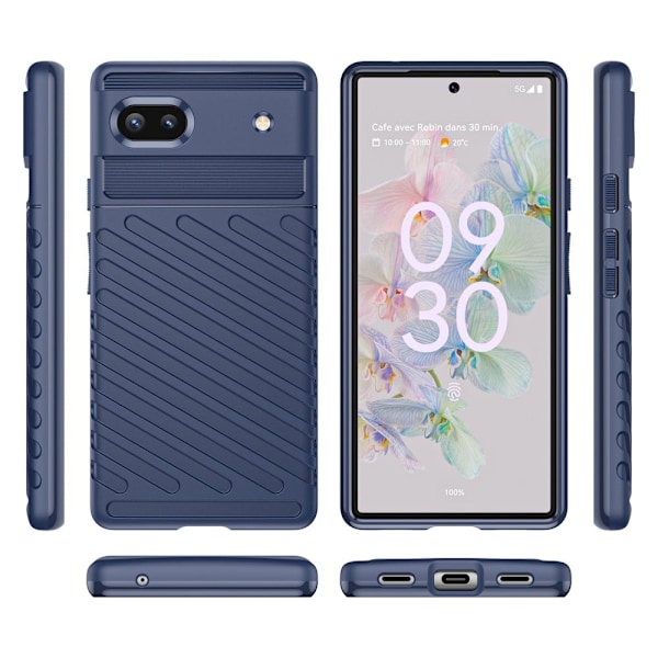 Thunder Google Pixel 6a Suojakotelo - Sininen Blue