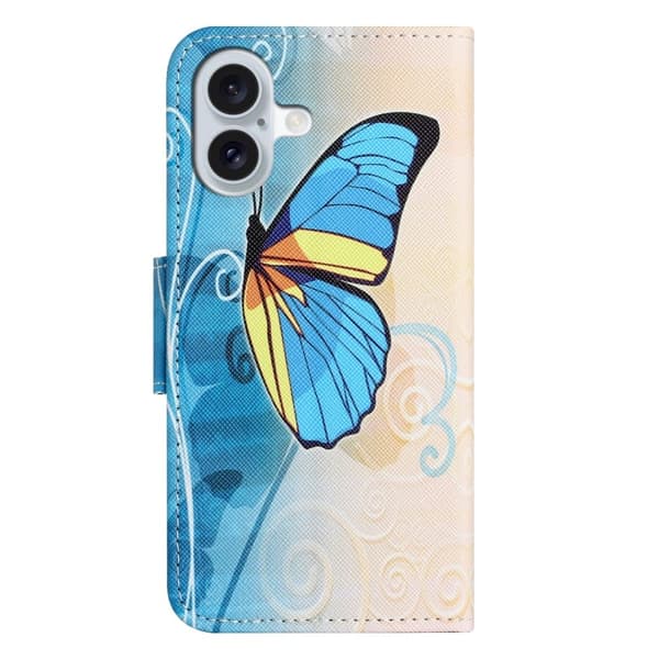 Wonderland iPhone 16 flip kuoret - Perhonen Blue