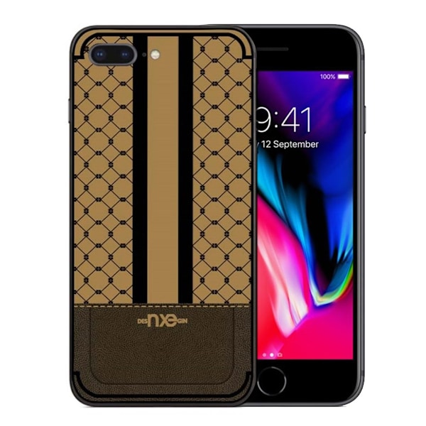 NXE iPhone 7 Plus ja 8 Plus uniikki suojakuori - Ruskea Brown
