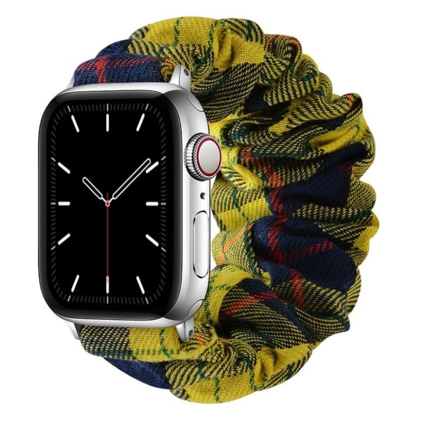 Apple Watch 42mm - 44mm elastisk urrem i hårbåndsstil - Gul + Gul Yellow