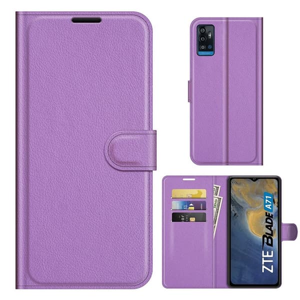 Classic ZTE Blade A71 Flippetui - Lilla Purple