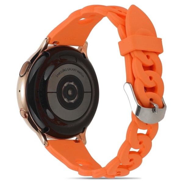 20 mm universal klockarmband i silikon med cool cirkeldesign - Orange Orange