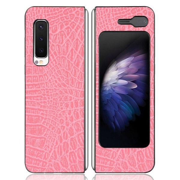 Croco Etui Samsung Galaxy Fold 5g / Fold - Lyserød Pink