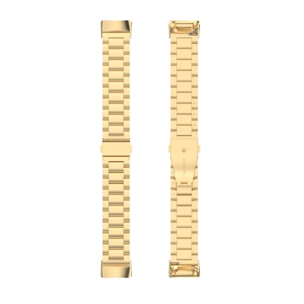 Fitbit Charge 5 triple bead stainless steel watch strap - Gold Guld