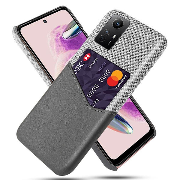 Bofink Xiaomi Redmi Note 12s Kort Cover - Grå Silver grey