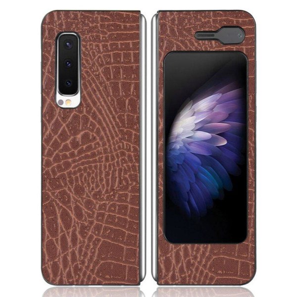 Croco Samsung Galaxy Fold / Samsung Galaxy Fold 5G skal - Brun Brun