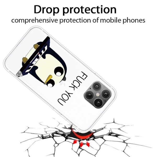 Deco iPhone 12 Pro Max kotelot - Pingviini White