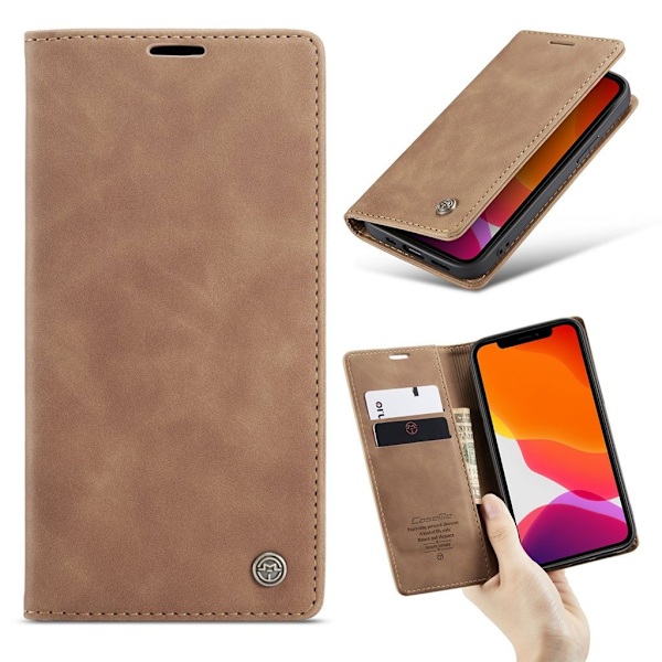 CaseMe iPhone 12 Pro Max vintage etui - Brun Brown