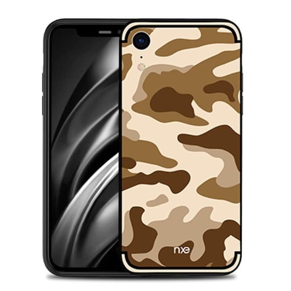 NXE iPhone Xr hybrid etui med Camouflagemønster - Brun Brown