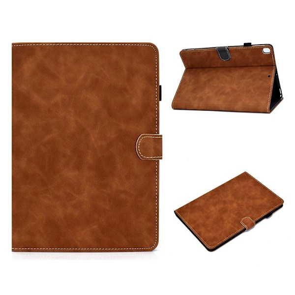 iPad 10.2 (2019) / Air (2019) kiinteä teema nahkainen kotelo - Ruskea Brown