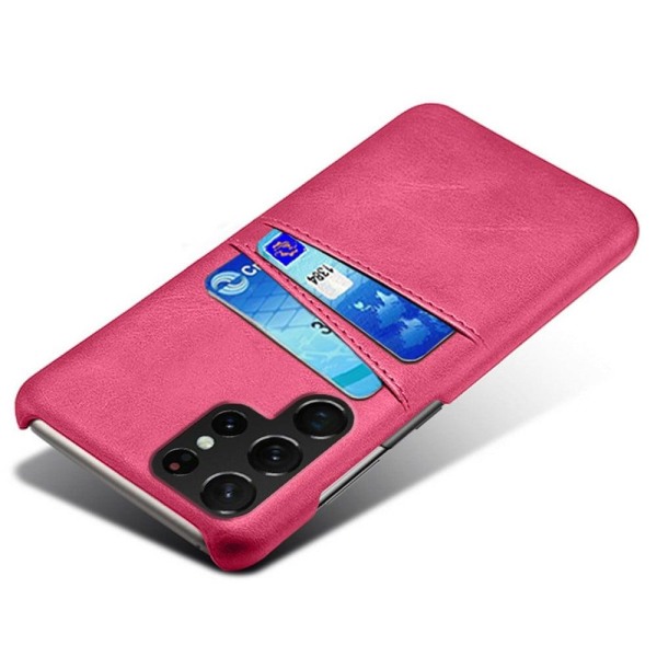 Dual Card Samsung Galaxy S22 Ultra cover - Rose Pink