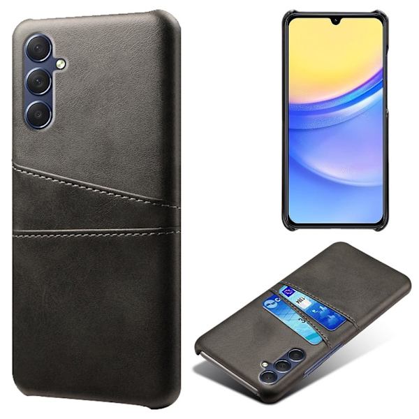 Dual Card Oppo A15 cover - Sort Black