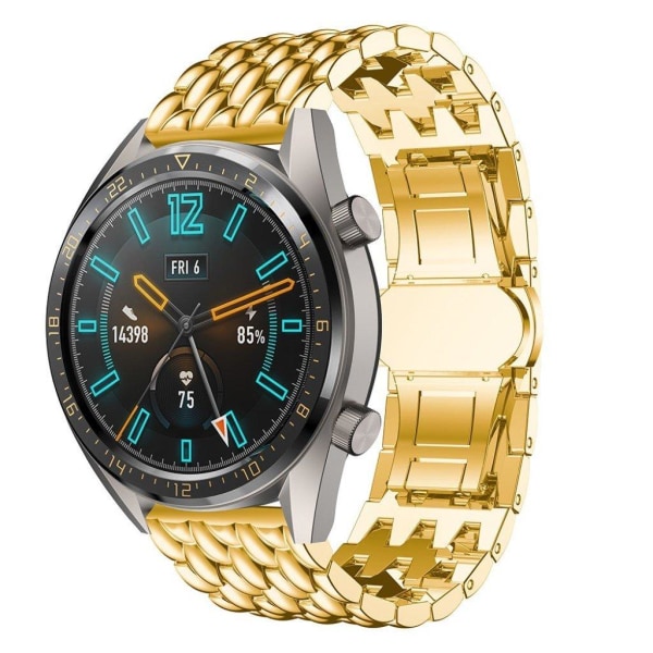 Samsung Galaxy Watch 46mm / Gear S3 Frontier / S3 Classic 22mm kevytmetallivanne - Kulta Gold