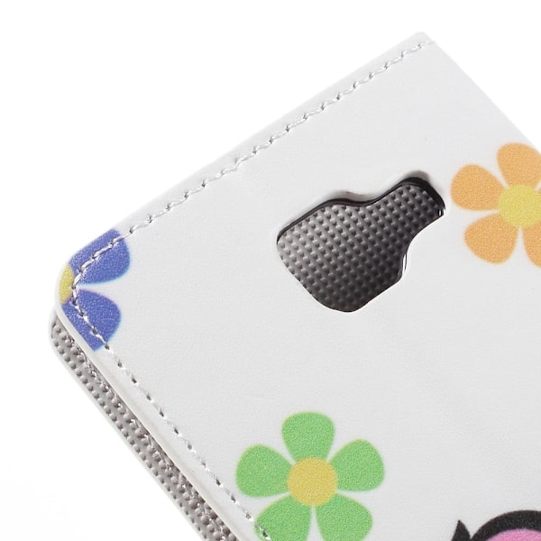 Moberg Læder-etui med kortholder og stander til Samsung Galaxy A5 SM-A510F (2016) - Uglepar Multicolor