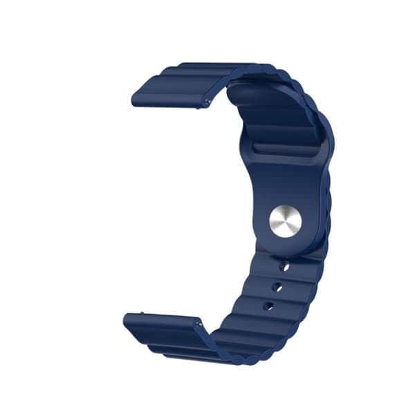 22mm Universal simple silicone watch band - Dark Blue Blå