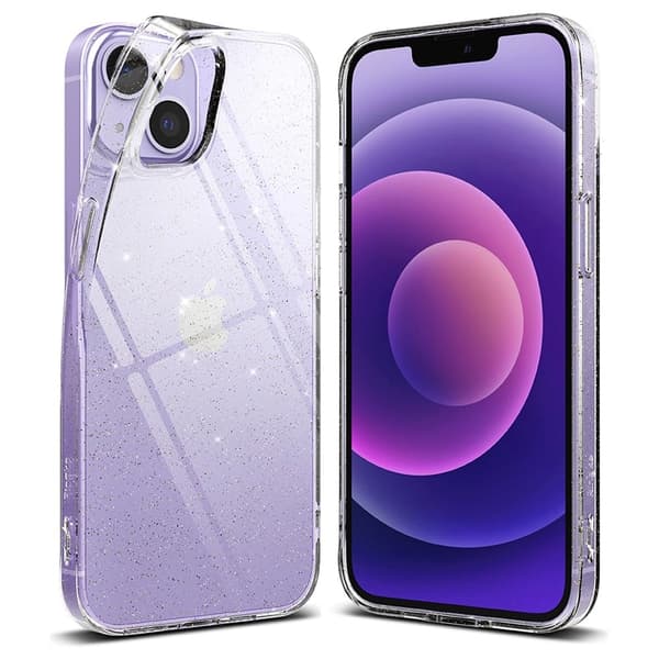 Glitter iPhone 13 cover - Gennemsigtig Transparent