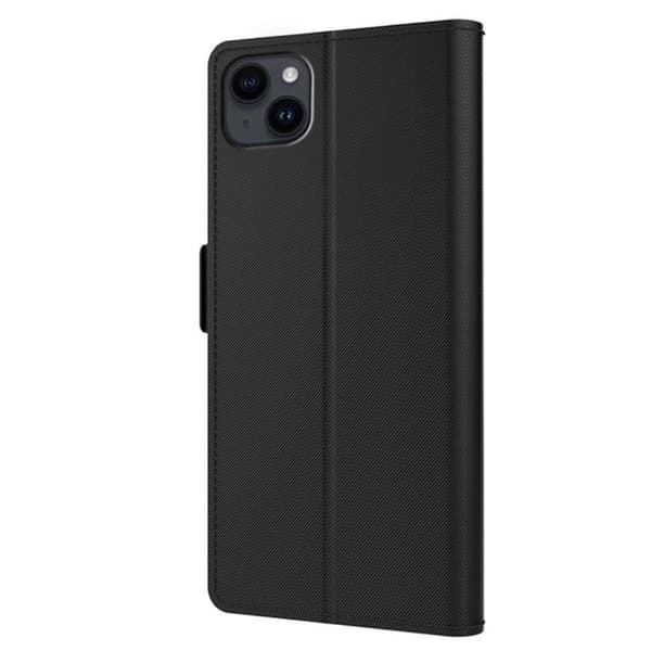 Phone Etui med Make-up Mirror og Slick Design til iPhone 15 - Svart Black