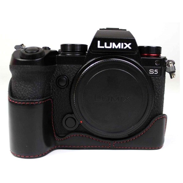 Panasonic Lumix S5 leather case - Black Black