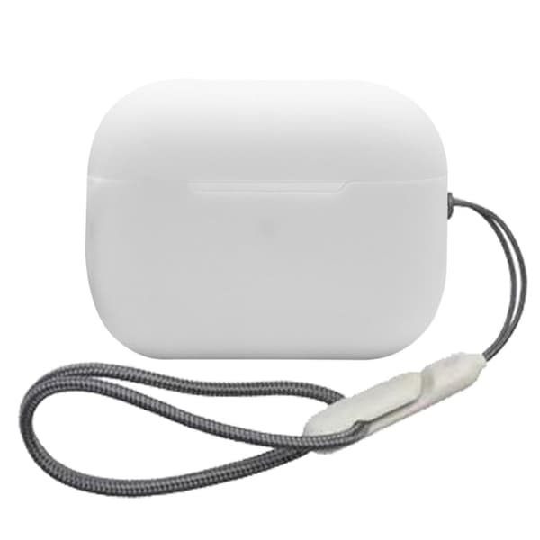 AirPods Pro 2 silikoneetui med snor - Hvid White