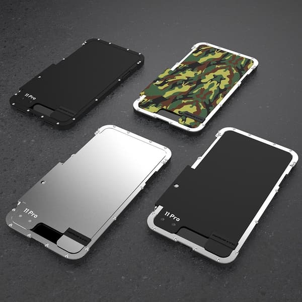 R-JUST IronMand Alu-kortetui - iPhone 11 Pro - Camouflage Grøn Green