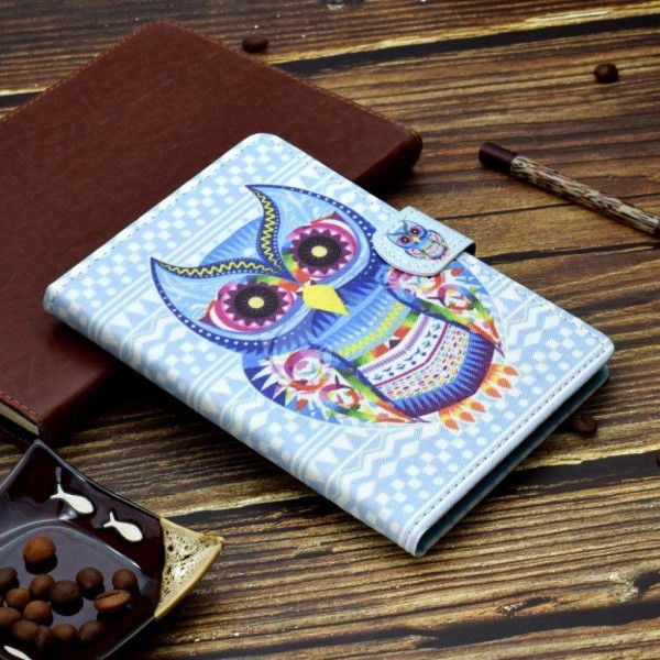 Lenovo Tab M10 cool pattern leather flip case - Owl Multicolor