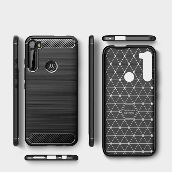 Carbon Flex cover - Motorola One Fusion Plus - Sort Black