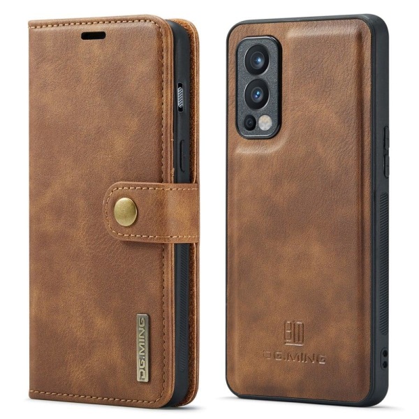 DG.MING OnePlus Nord 2 5G 2-in-1 Wallet Case - Brown Brown
