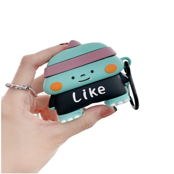 AirPods 3 sødt dinosaur-design silikoneetui med krog Multicolor