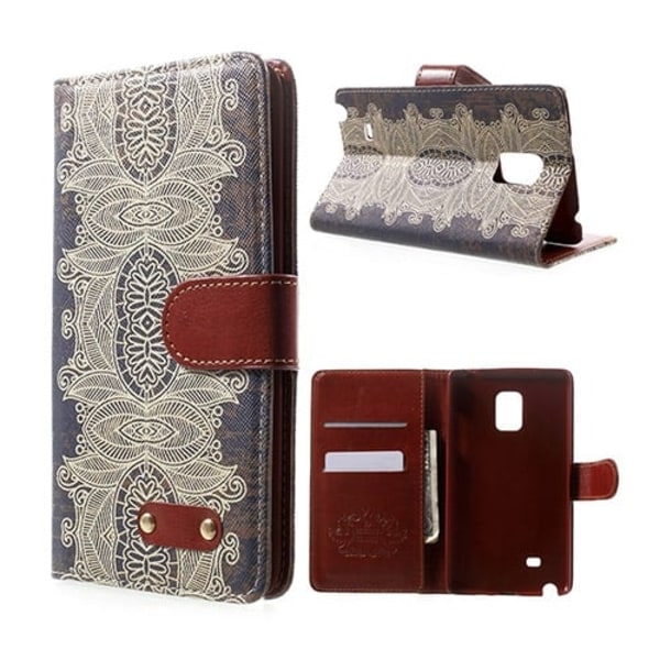 Hagerup (Bregne blad) Samsung Galaxy Note Edge Læder Flip Etui Multicolor